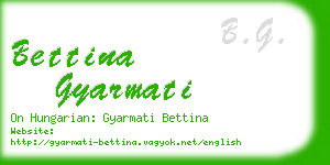bettina gyarmati business card